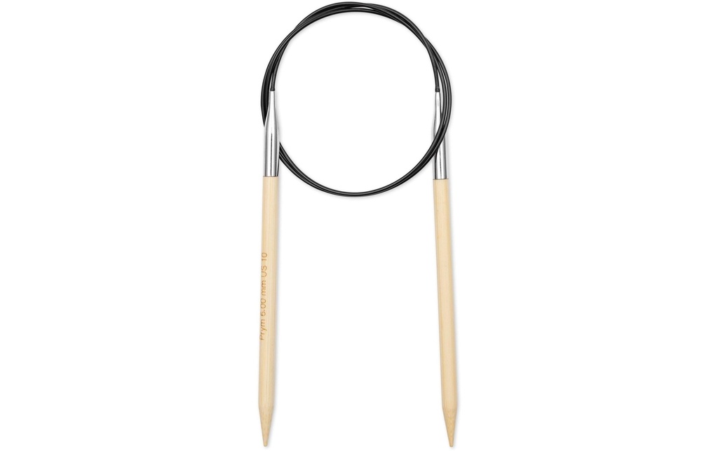 Prym 1530 Aiguille à tricoter circulaire BAMBUS 6.00 mm, 80 cm