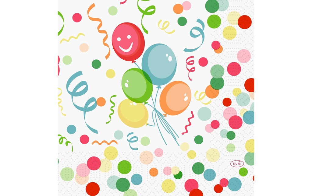 Duni Serviettes en papier Happy Bubbles B. 33 cm x 33 cm, 50 Pièce/s