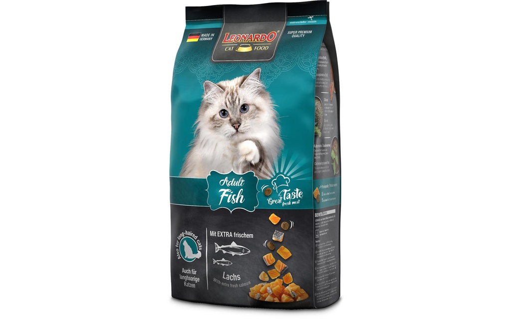 Leonardo Cat Food Alimentation sèche Poisson adulte, 1.8 kg