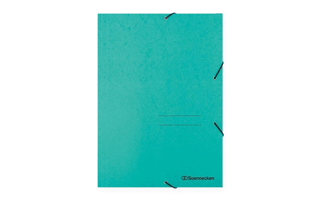 Soennecken Portfolio à ruban élastique A4, Vert, 3 volets