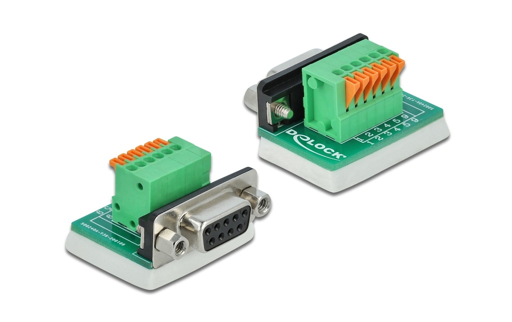 Delock Adaptateur Bornier RS232 DB9 prise verticale 0 m