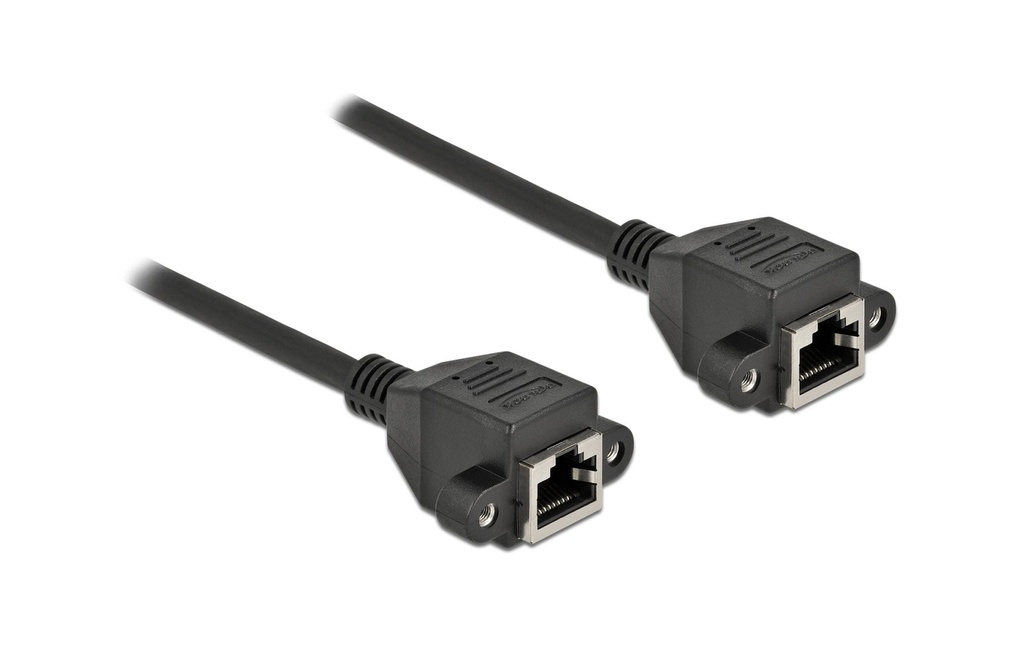 Delock Câble patch Câble d'extension Cat 6A, S/FTP, 5 m, Noir