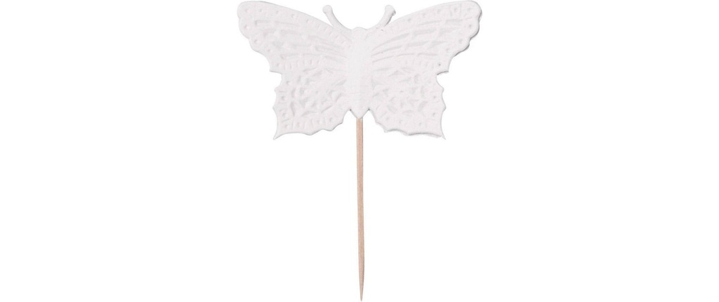Demmler Deko Picker Papillons 8 Pièce/s, Blanc