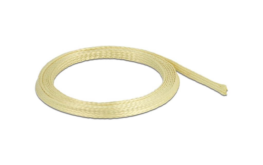 Delock Manchon tressé en fibres d’aramide 2 m x 6 mm Jaune