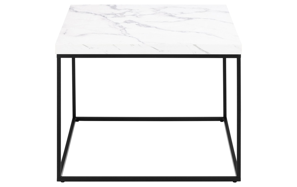AC Design Table basse Barossa 60 x 60 x 45 cm, Noir/Blanc
