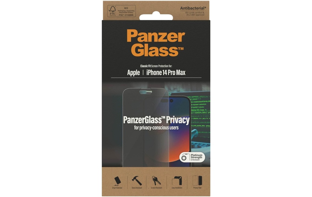 Panzerglass Protection d’écran Classic Fit Privacy iPhone 14 Pro Max