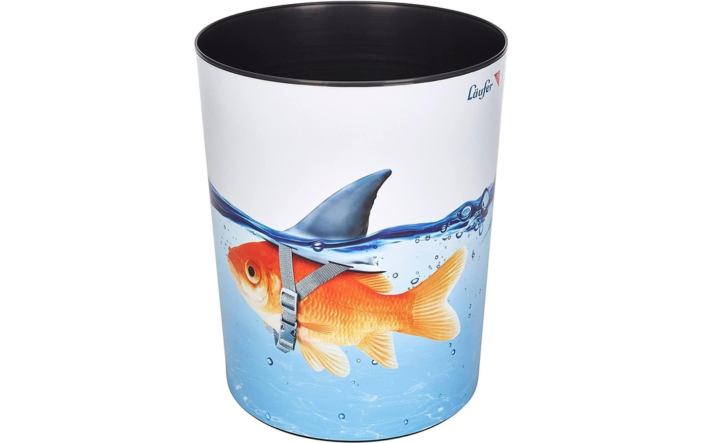 Läufer Corbeille à papier Poisson rouge, 13 l