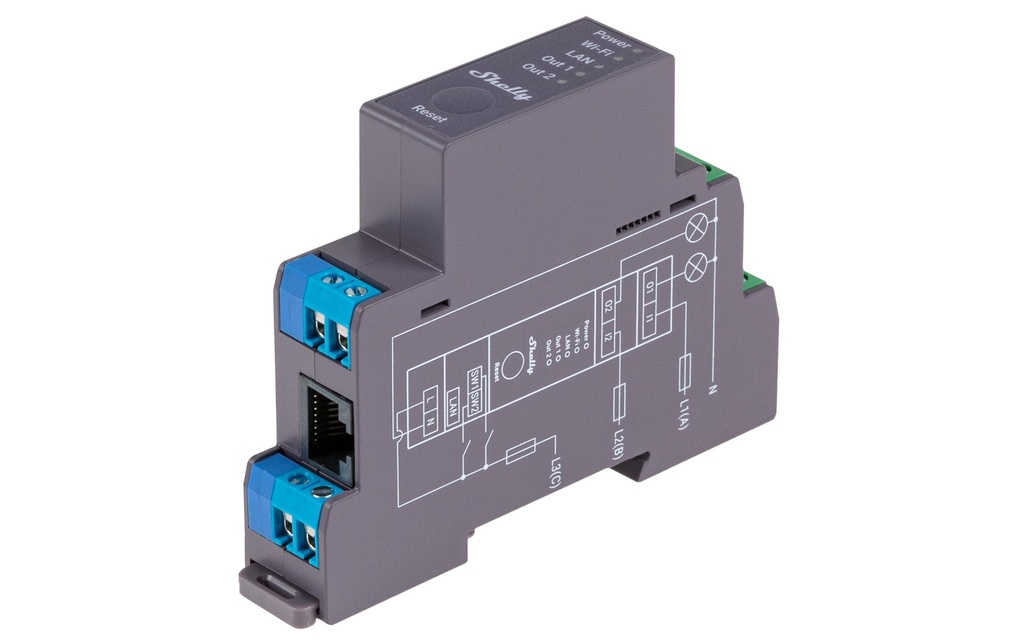 Shelly Actionneur de commutation Wi-Fi Shelly Pro 2