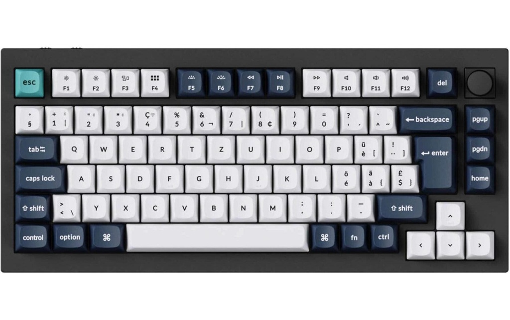 Keychron Clavier de gaming Q1 Max Black QMK Red Switch