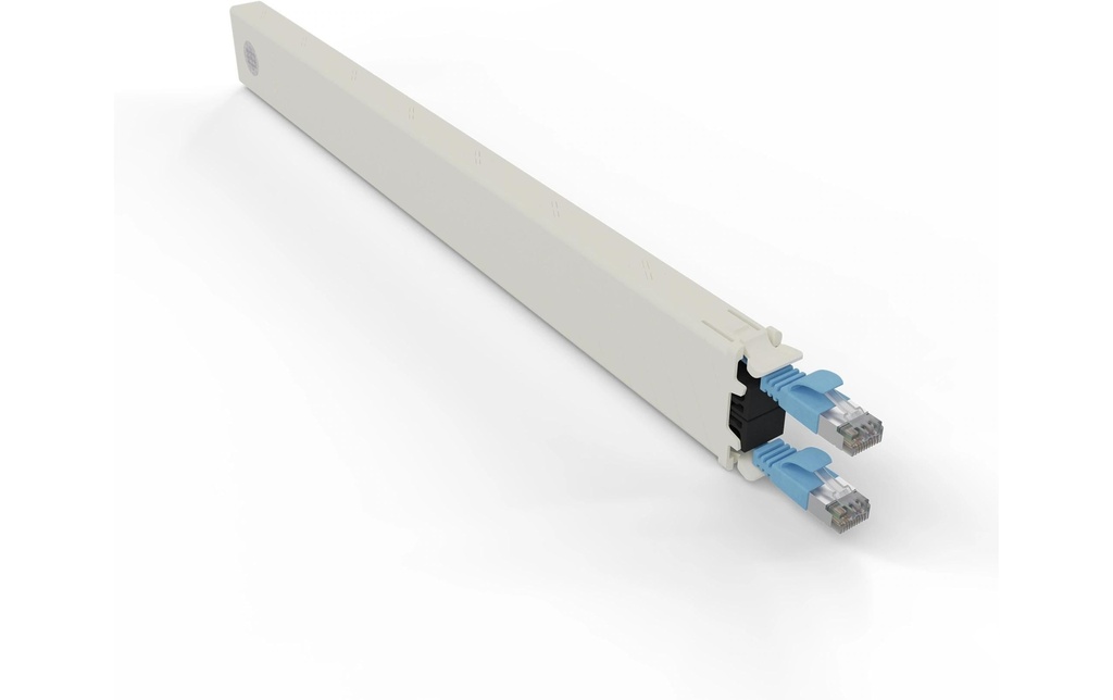 Patchbox patchbox.one / Cassette / 8RU / Cat 6A, STP, 0.8 m, Bleu
