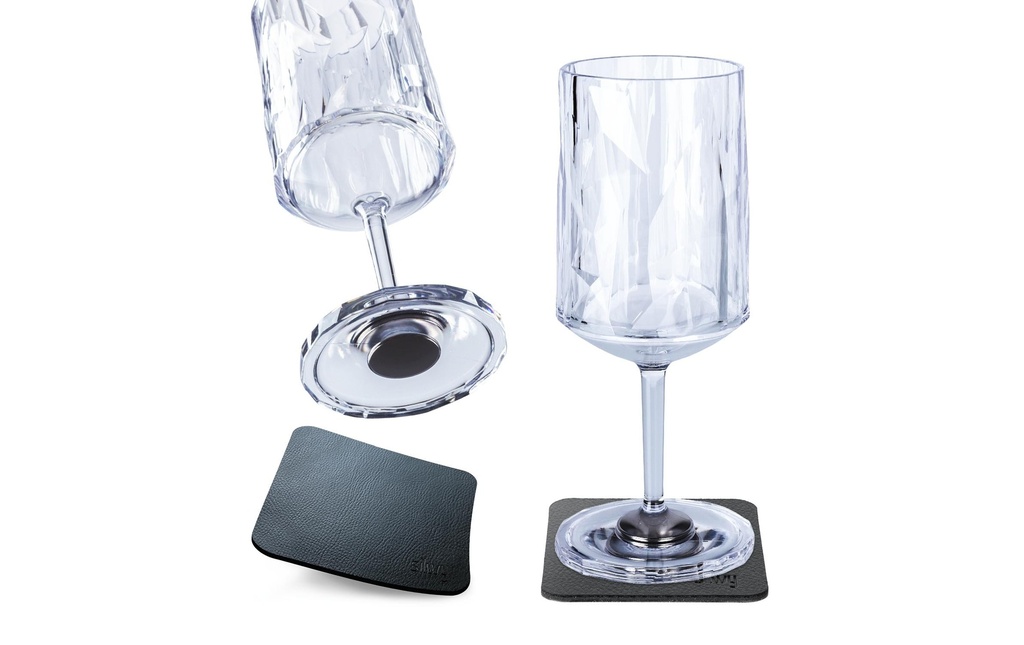 Silwy Verres à vin en plastique magnétiques