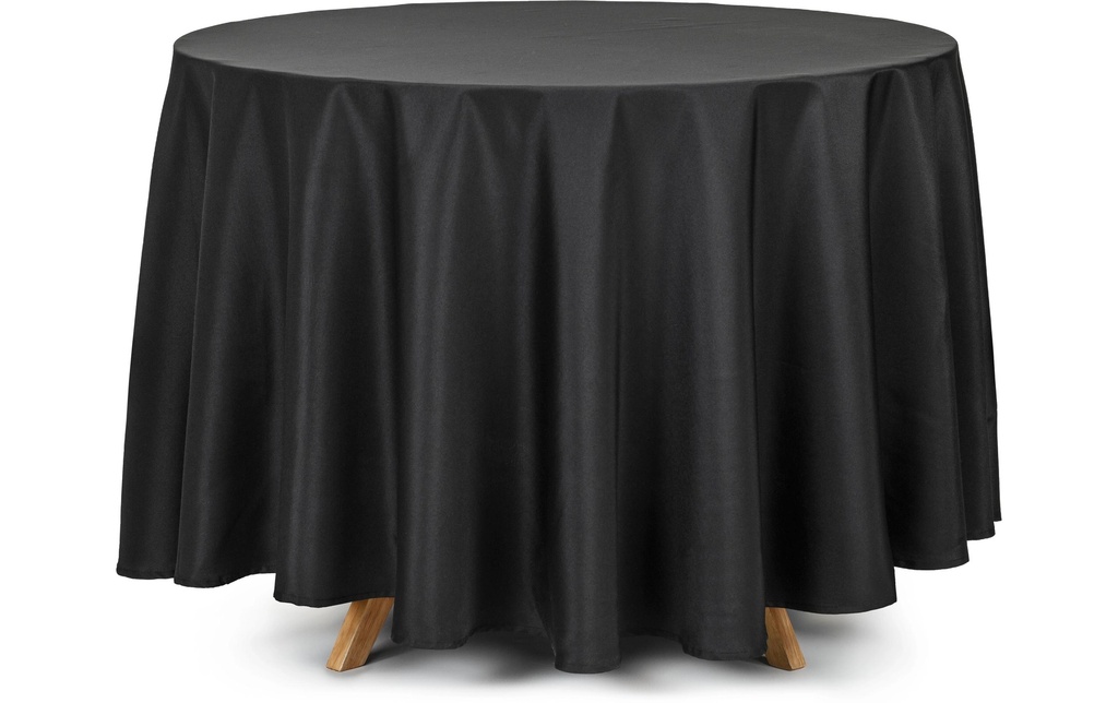 Partydeco Nappe Rond noir, D 230 cm, 1 pièce