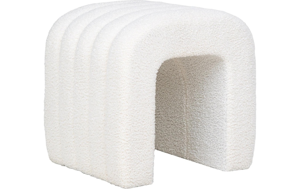 House Nordic Pouf Colma Blanc