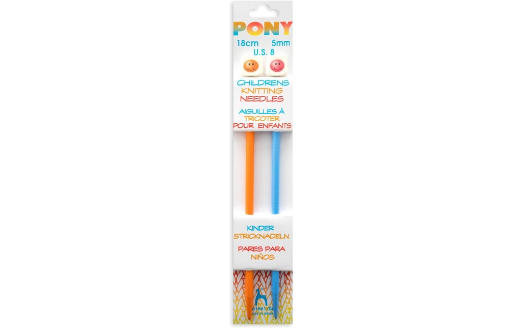 Pony Aiguilles à tricoter pour les enfants Taille 5, 18 cm