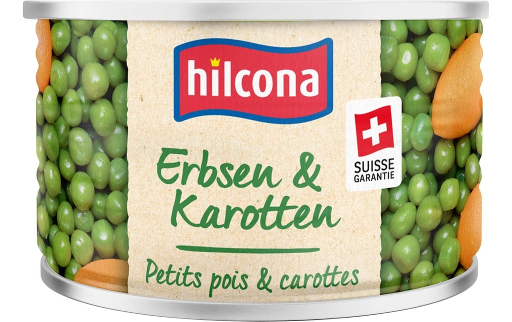 Hilcona Boîte Pois et carottes 210 g
