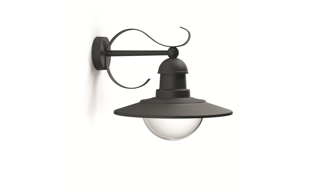 Philips Topiary Applique Noir BE excl LM 1 x 60W