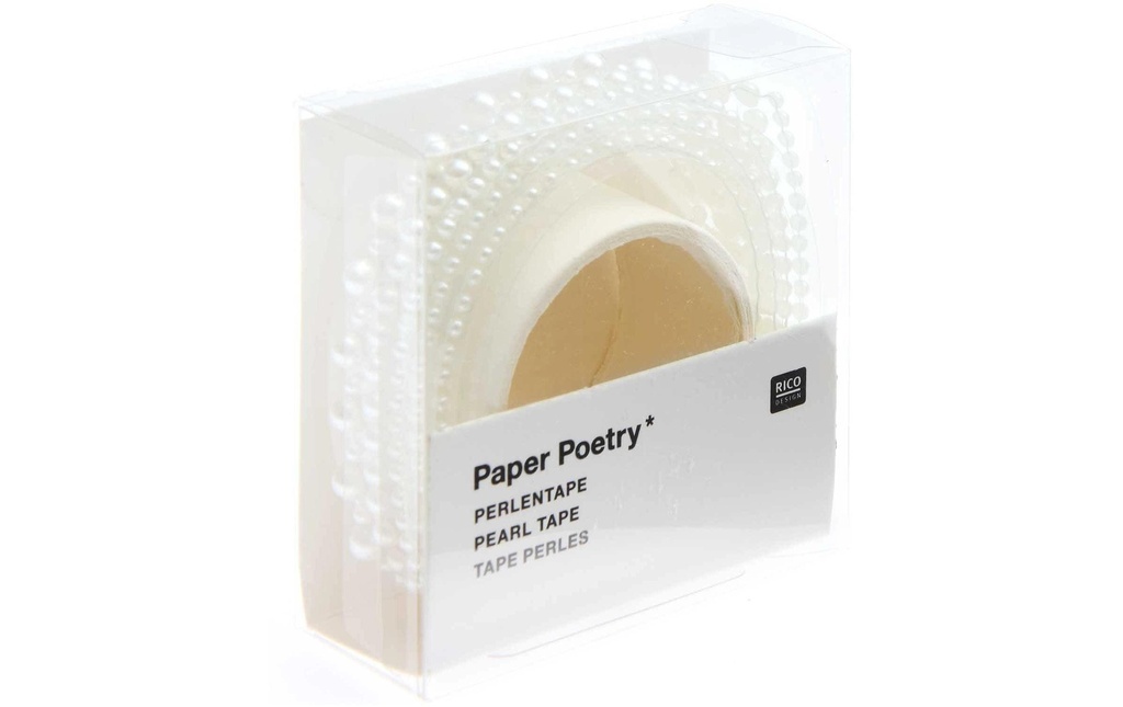 Rico Design Autocollants perles Paper Poetry 50 cm, 1 Pièce/s Offwhite