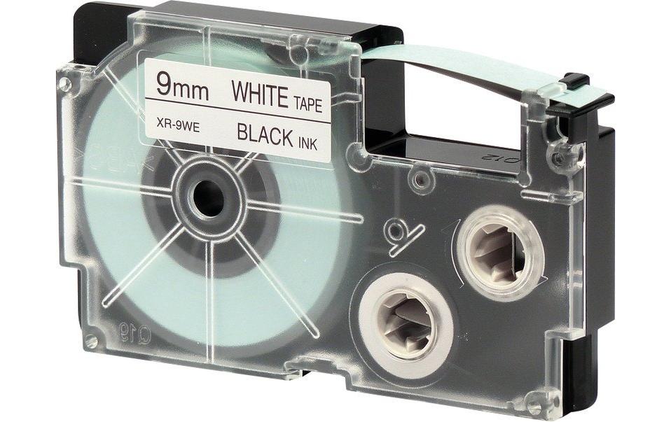 CASIO Ruban d'étiquet.9mm blanc-noir