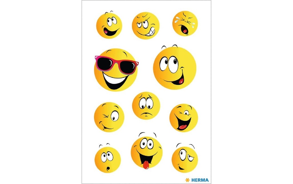 HERMA Sticker décor Happy Face (3 pces)