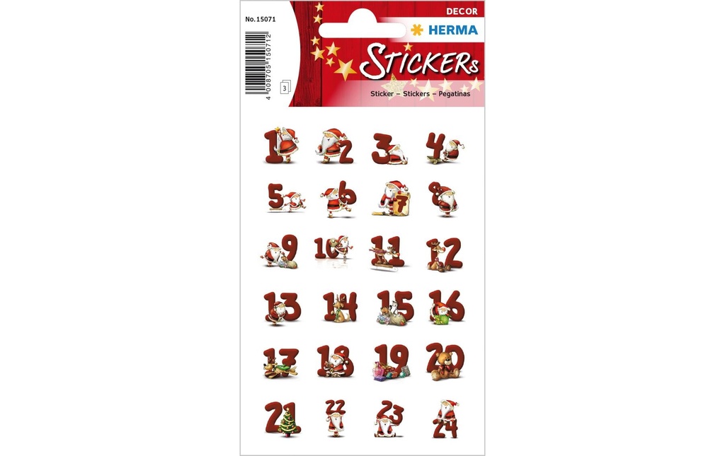 HERMA N'Sticker Decor chiffre biscôm (3 pces)