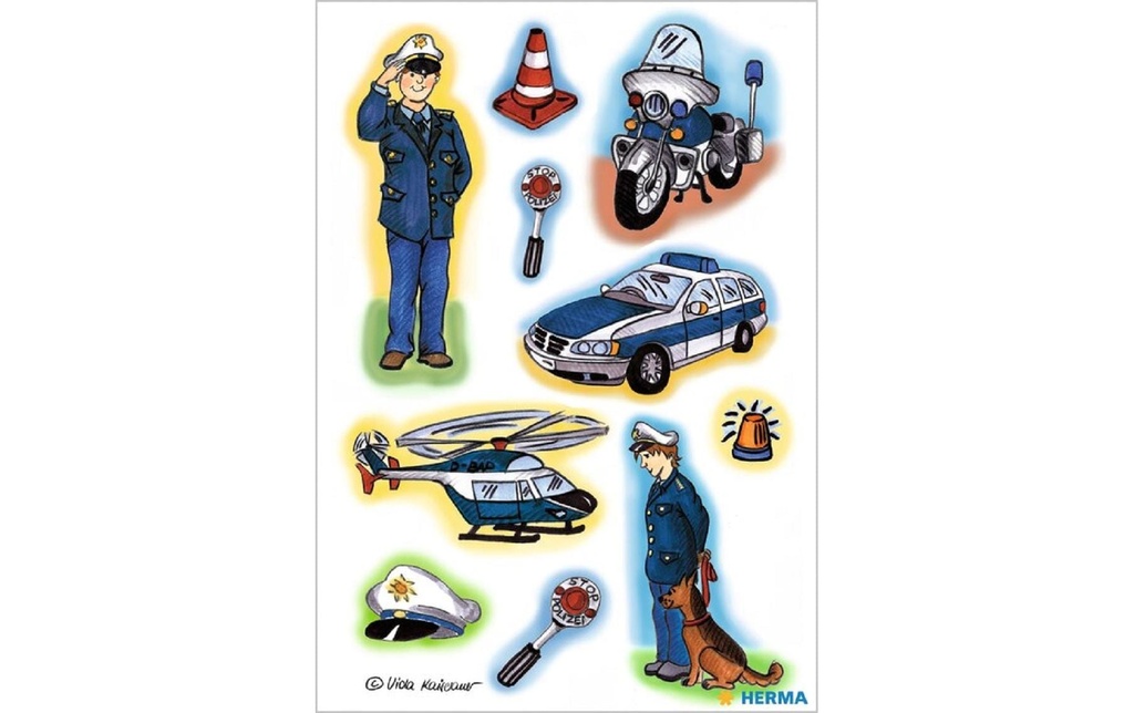 HERMA Sticker Decor Police (3 pces)