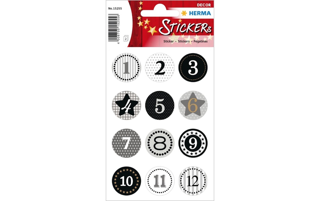 HERMA N'Sticker déco cal.avent1-24 n (2 pces)
