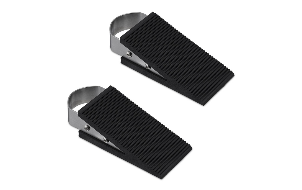 relaxdays Protection de porte en forme de coin 2 pièce