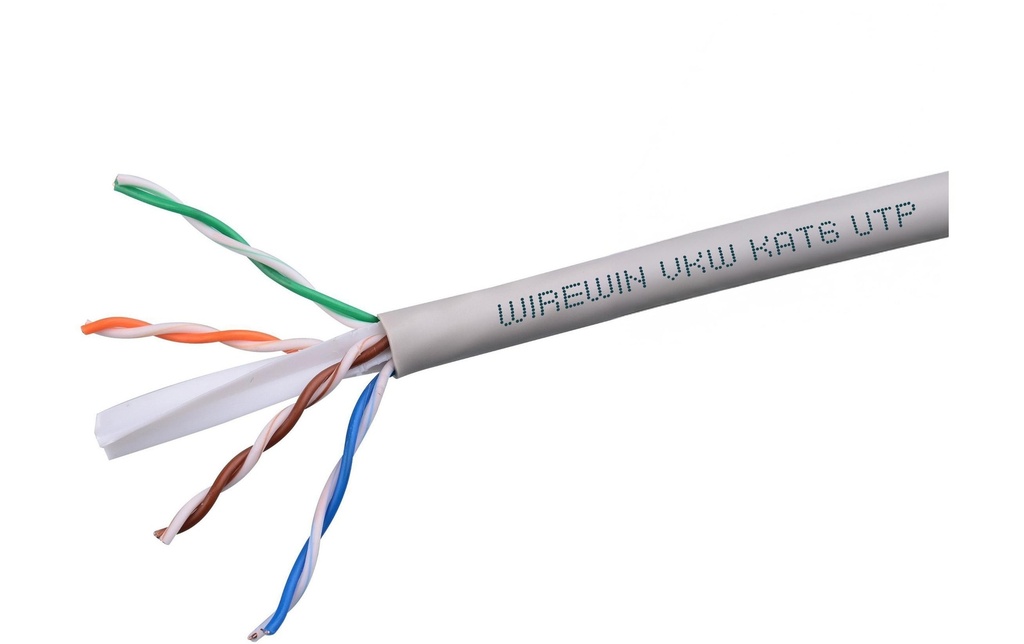 Wirewin Câble de pose VKBOX KAT6 UTP Cat 6, UTP, 305 m, Blanc