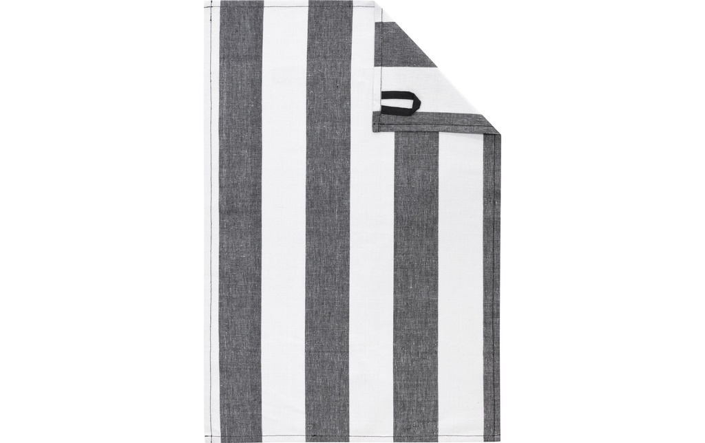 Cawö Torchon pour la vaisselle Zoom rayures en bloc Noir/Blanc