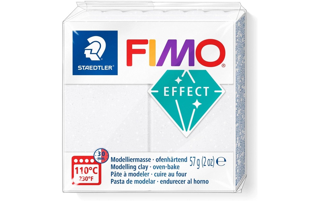 Fimo Matière à modeler Effet 57g Galaxy blanc