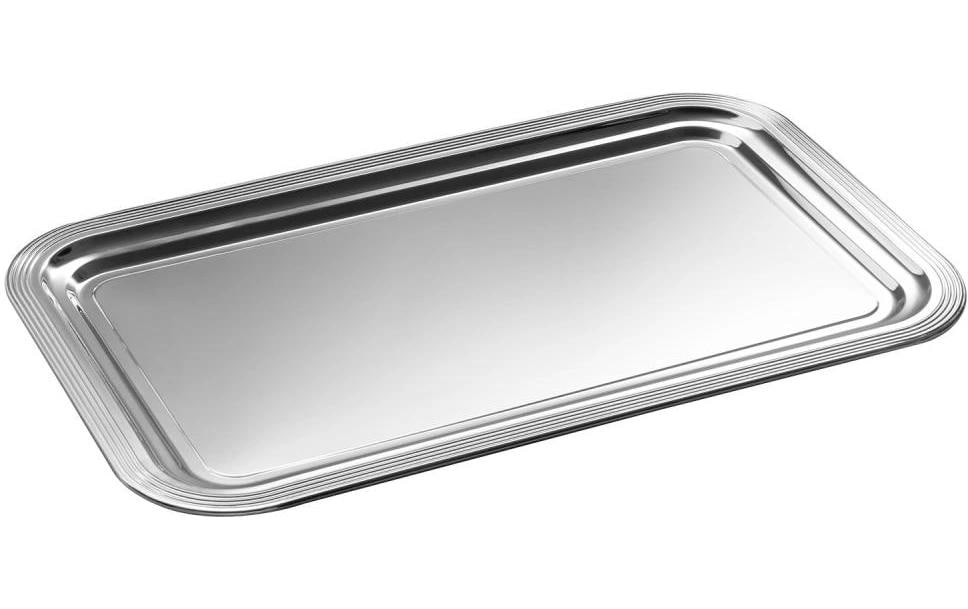 APS Plateau de service Classic 53 x 32.5 x 1.5 cm, argenté