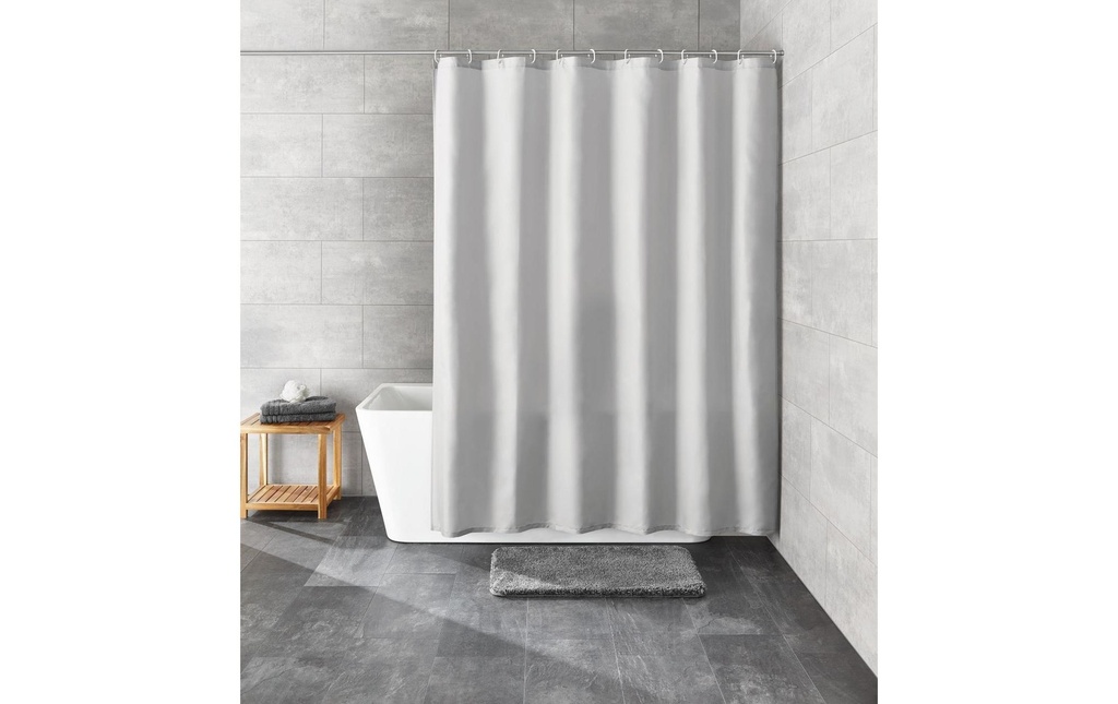 Kleine Wolke Rideau de douche Kito 240 x 180 cm , Gris clair