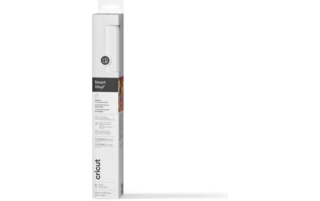 Cricut Film de vinyle Smart Permanent 33 x 91.4 cm, 1 Pièce/s, Blanc