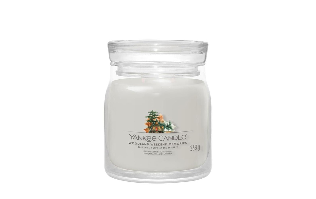 Yankee Candle Signature Bougie parfumée Woodland Weekend Memories Signature Medium Jar