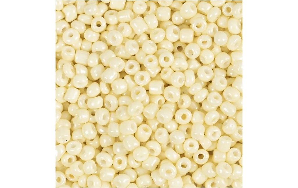 Creativ Company Perles de rocaille Perles de verre Jaune clair