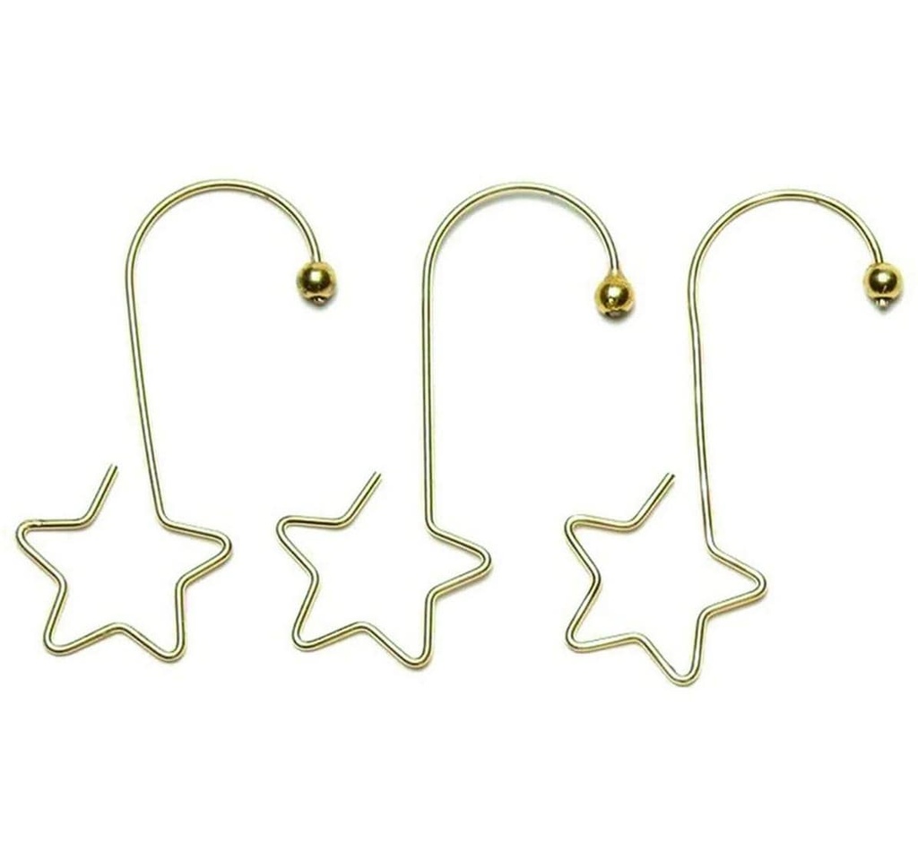 Holly & Jolly Attaches rapides avec étoile 5 cm Doré, 36 pièces