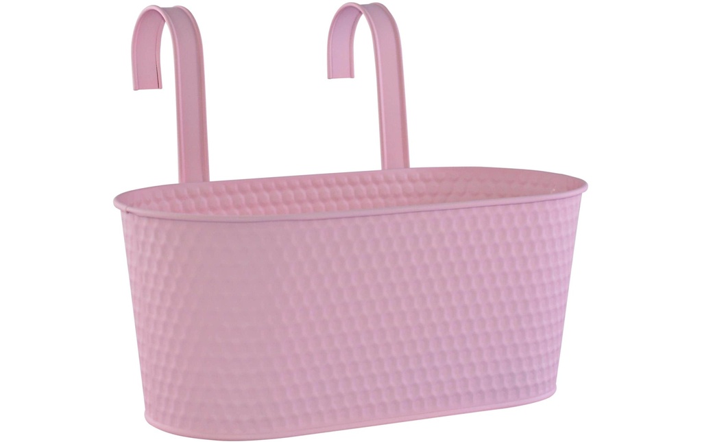 Dameco Pot de fleur avec deux crochets 14 cm, Rose