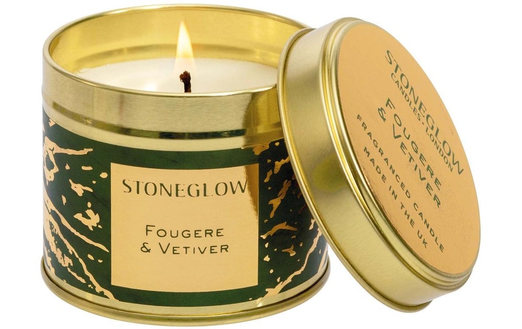 Stoneglow Bougie parfumée Fougere & Vetiver 135 g