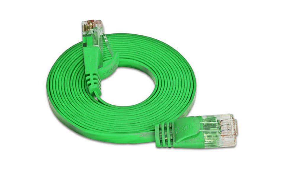 SLIM Câble patch slim RJ-45 - RJ-45, Cat 6, UTP, 0.75 m, Vert