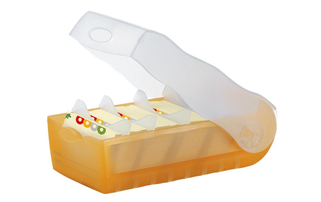 HAN Boîte à fiches Croco A7 Orange