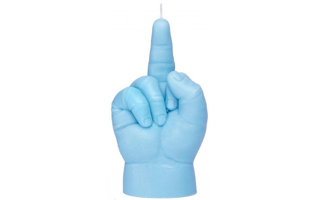 Mandatus Bougie Candle Hand Baby F*ck You, Bleu
