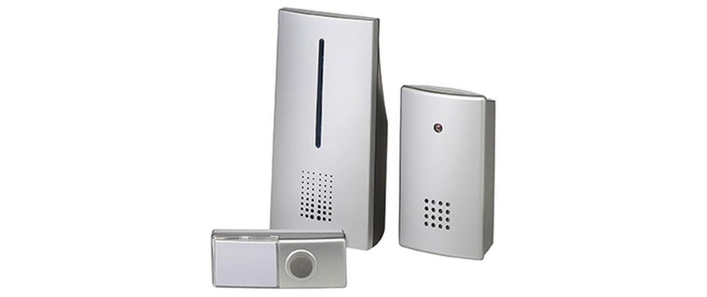 Heidemann Carillon de porte Set HX Duo 88 dB, 100 m, Argenté