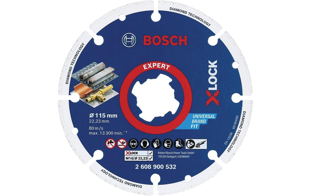 Bosch Professional Disque métallique diamanté X-LOCK 115 mm