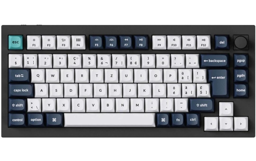 Keychron Clavier de gaming Q1 Max Black QMK Brown Commutateur
