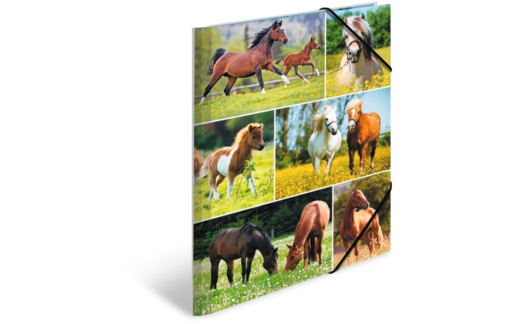 HERMA Chem.élast A4 prairie chevaux