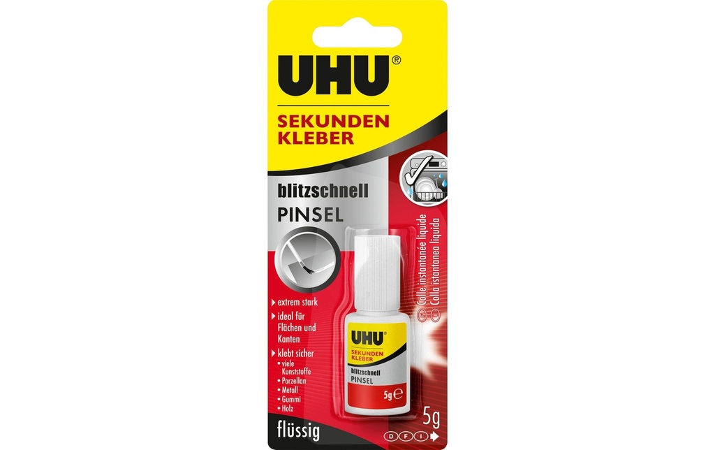 [119455450] UHU Colle rapide pinceau 5g (5 pces)