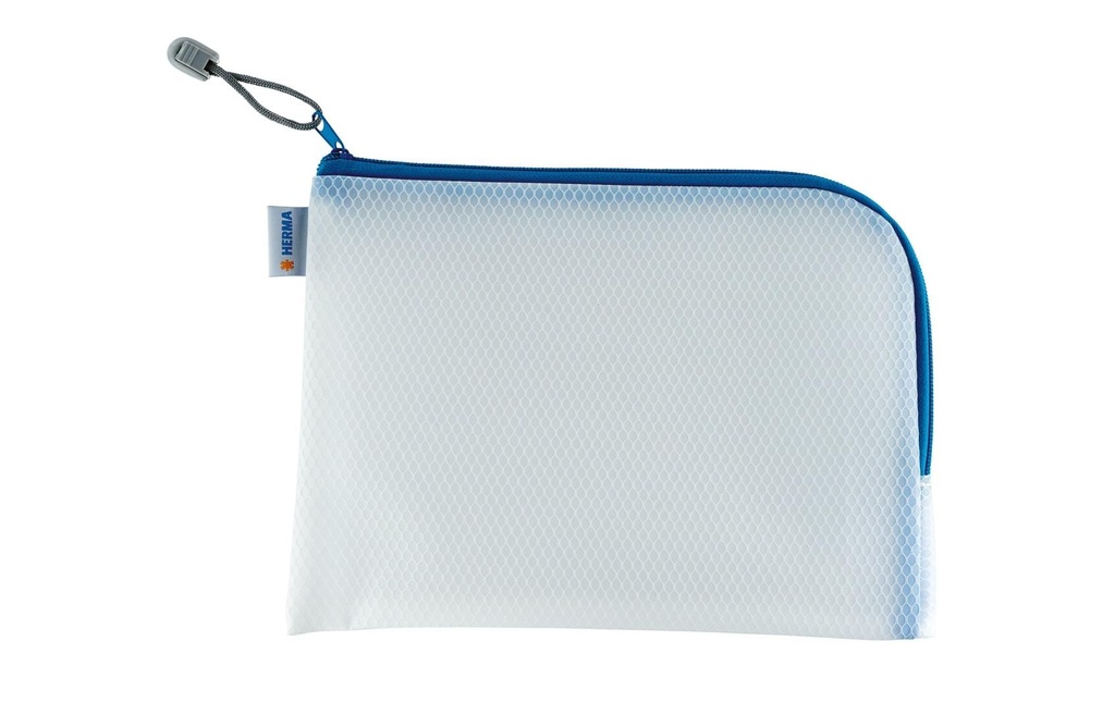 HERMA Pochette zippée 26x20 bleu