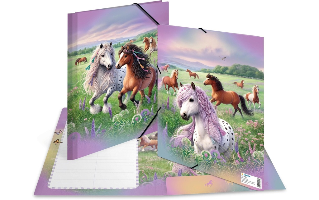 HERMA Dossier élast.A4 Monde cheval