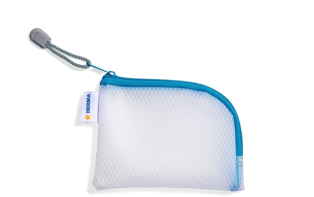 HERMA Pochette zippée 14x11 bleu
