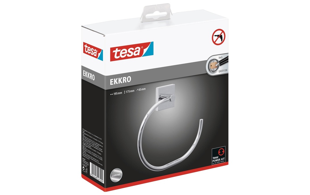 tesa Porte-serviette Ekkro Argent